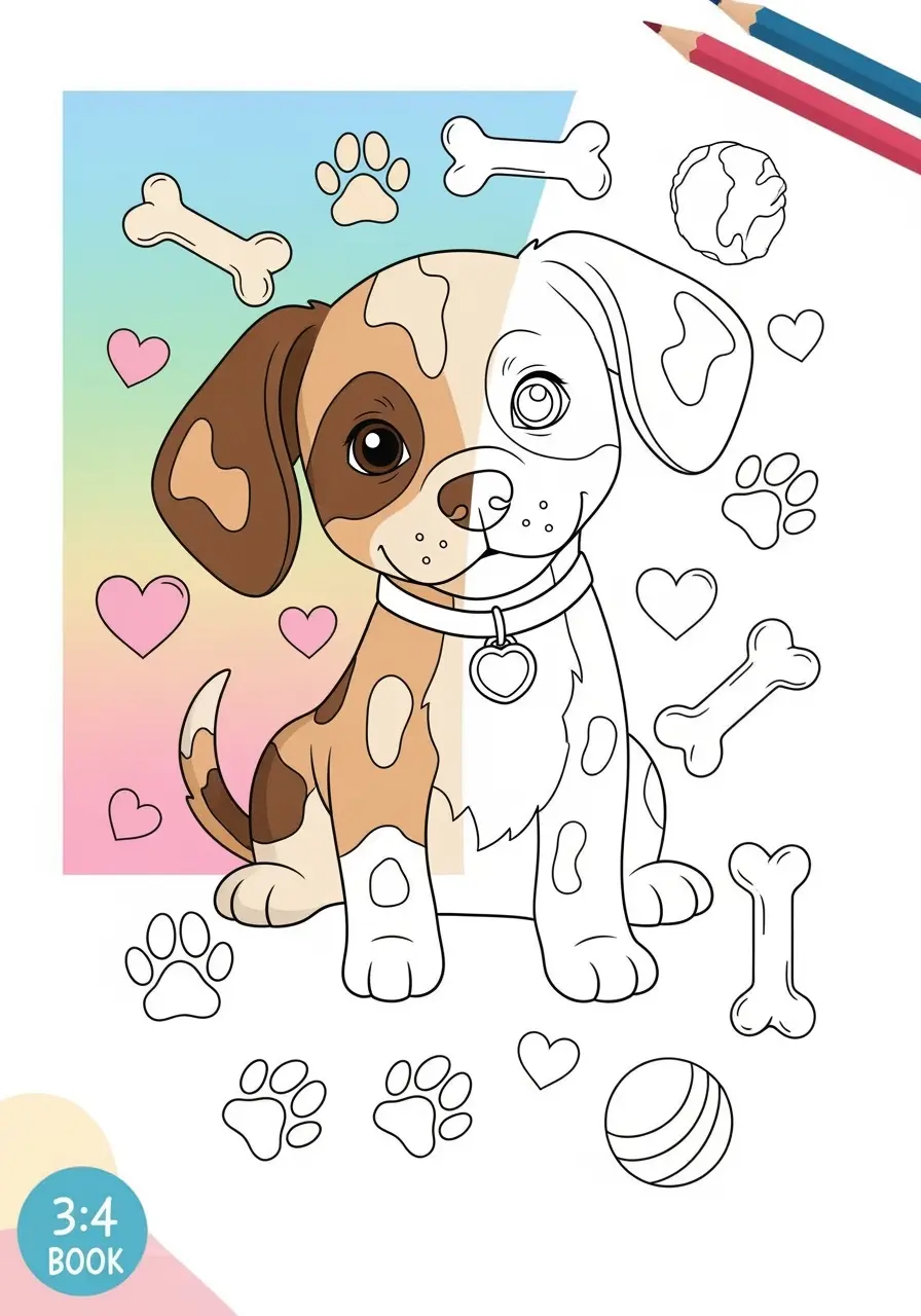 Cute Dog Coloring Pages