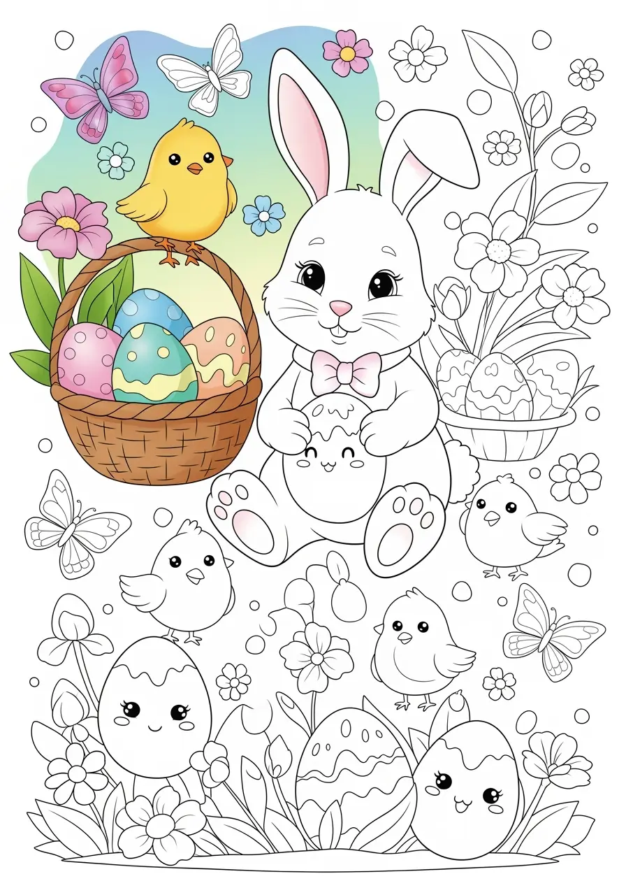 Cute Easter Coloring Pages