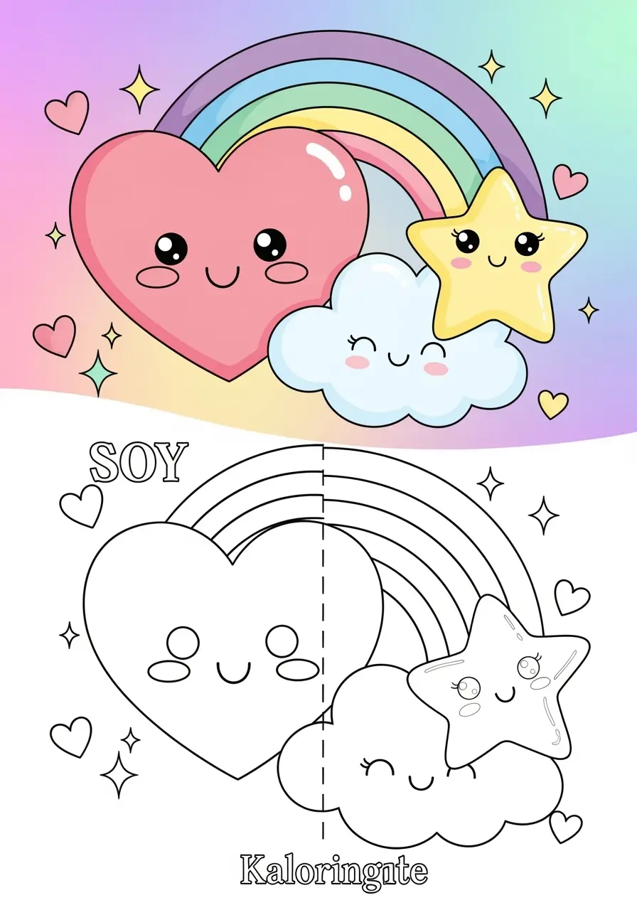 Cute Kawaii Coloring Pages