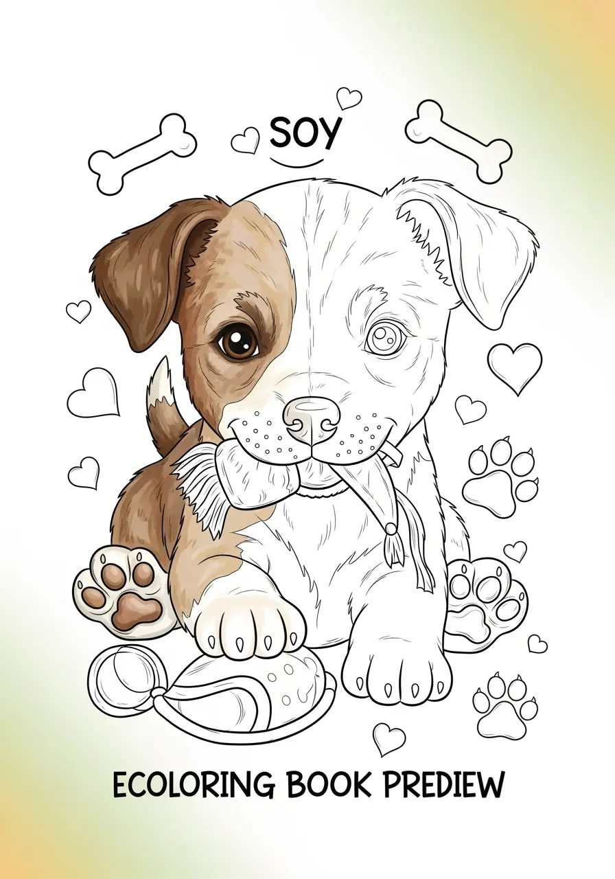 Cute Puppy Coloring Pages
