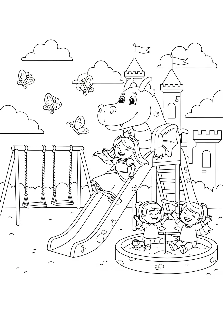 Adorable Princess Coloring Page Playground