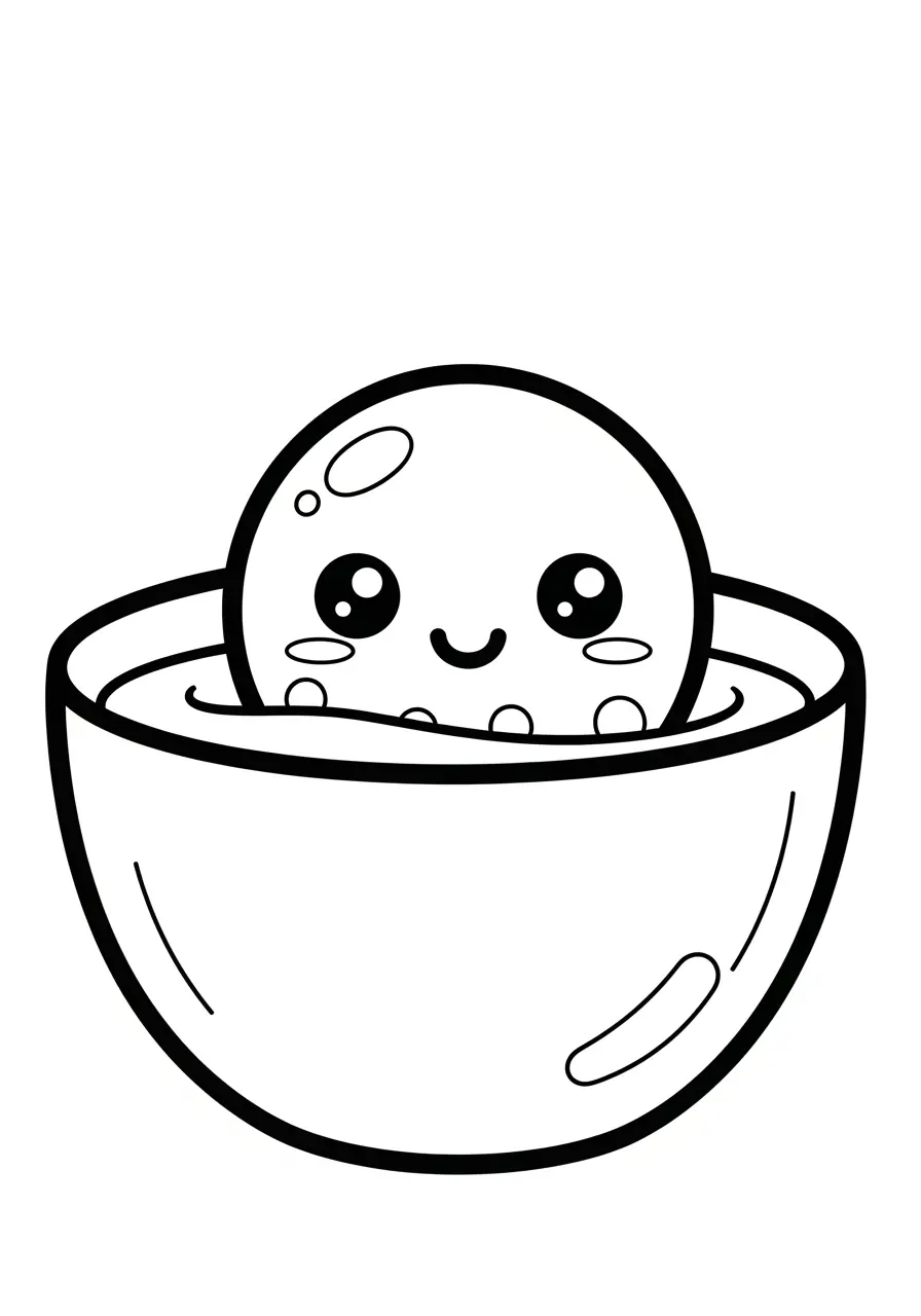 Baby Boba Pearl Coloring Page