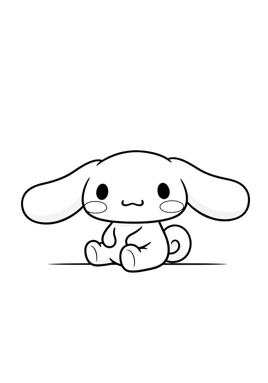 Baby Cinnamoroll Coloring Page