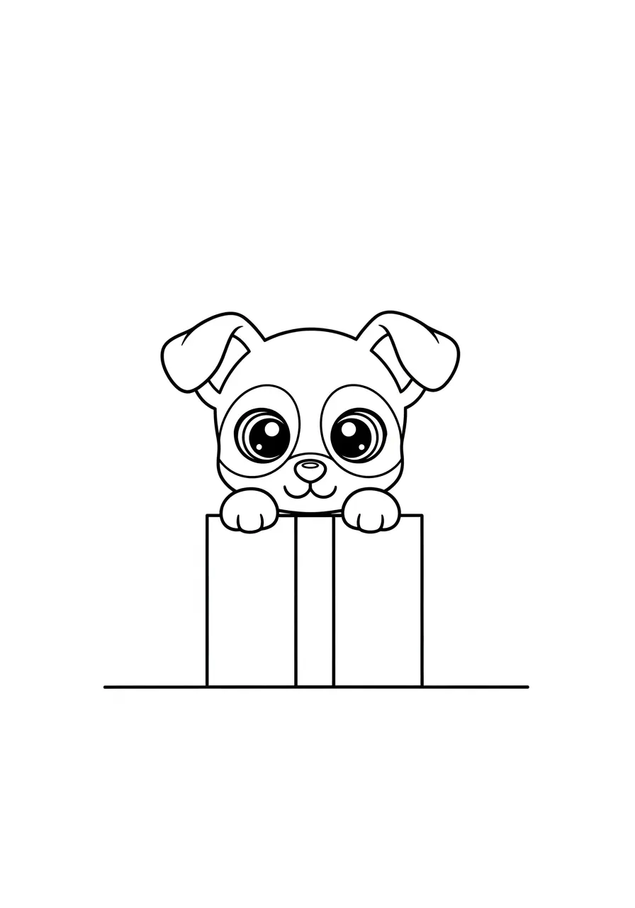 Baby Dog Coloring Page