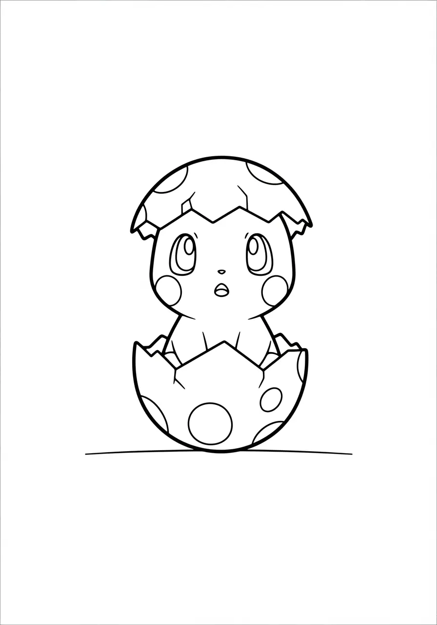 Baby Pokemon Coloring Page Hatching