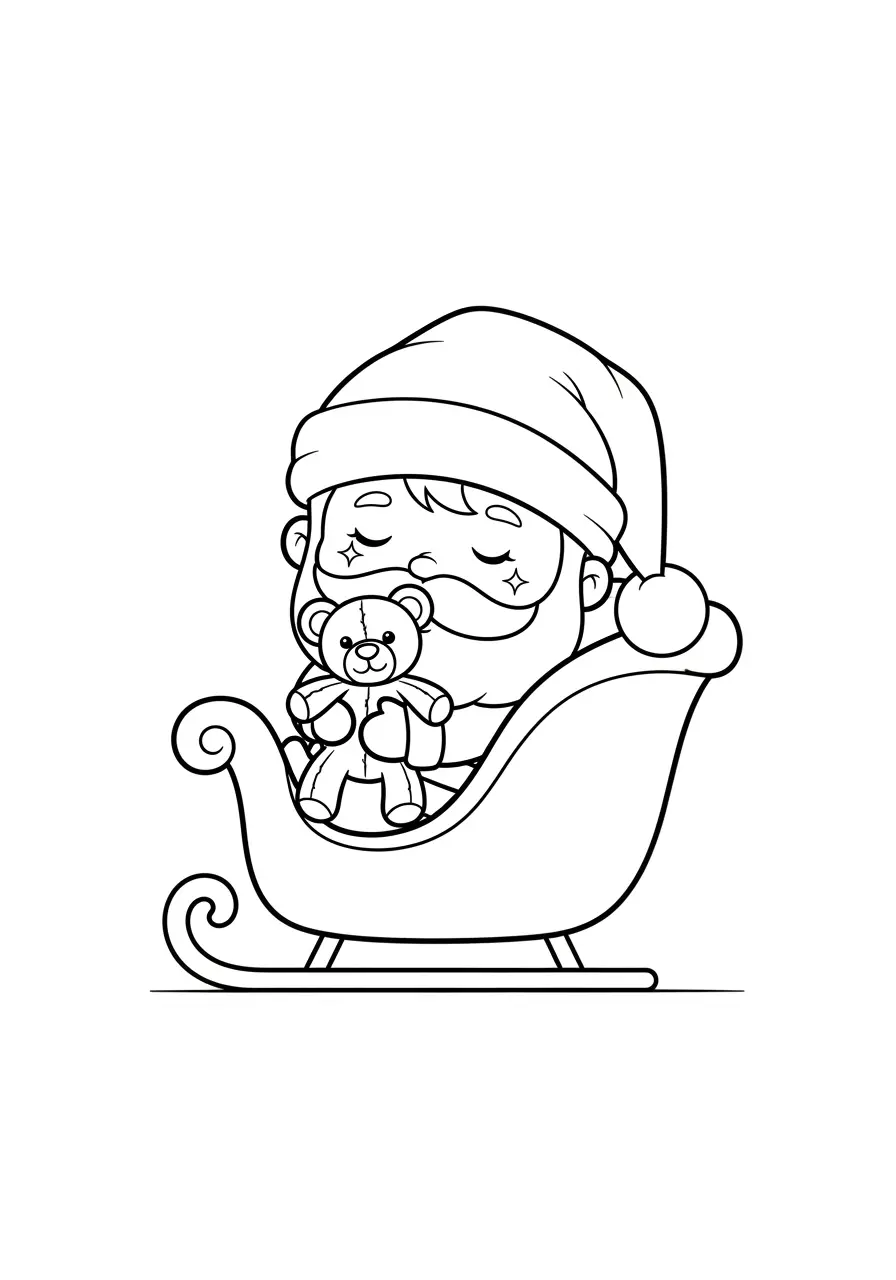 Baby Santa Coloring Page