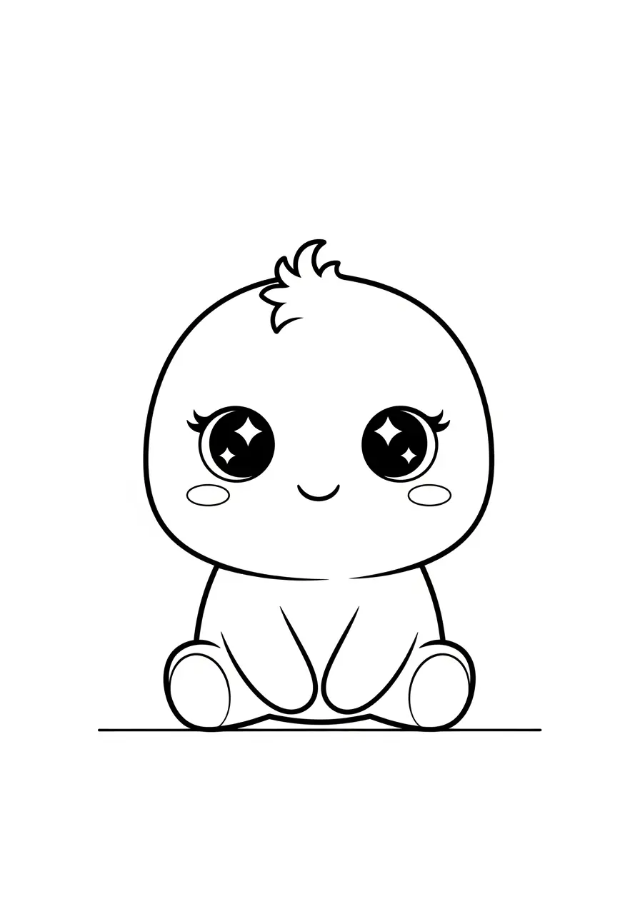 Baby Squishmallow Coloring Page