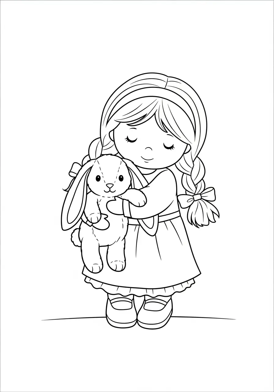 Barbie Bunny Coloring Page