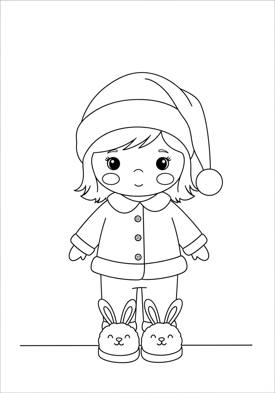 Barbie Pajama Party Coloring Page