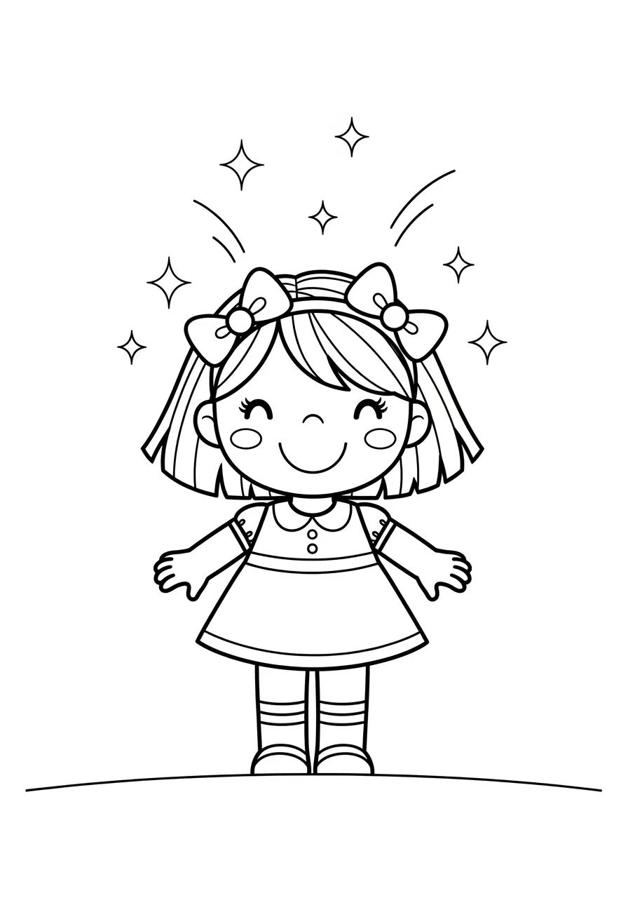 Barbie Smile Coloring Page