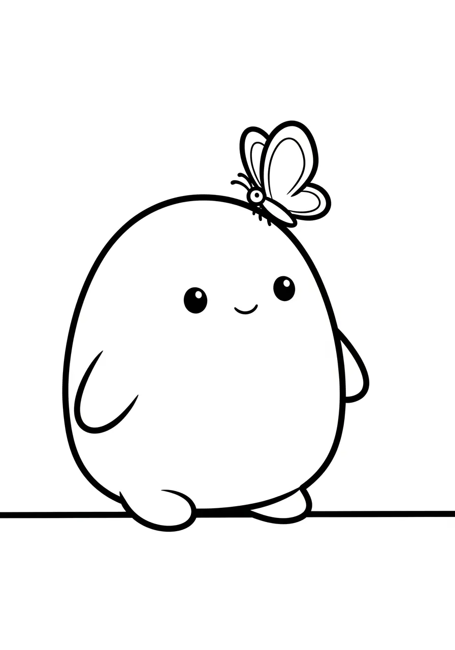Butterfly Friend Squishmallow Coloring Page