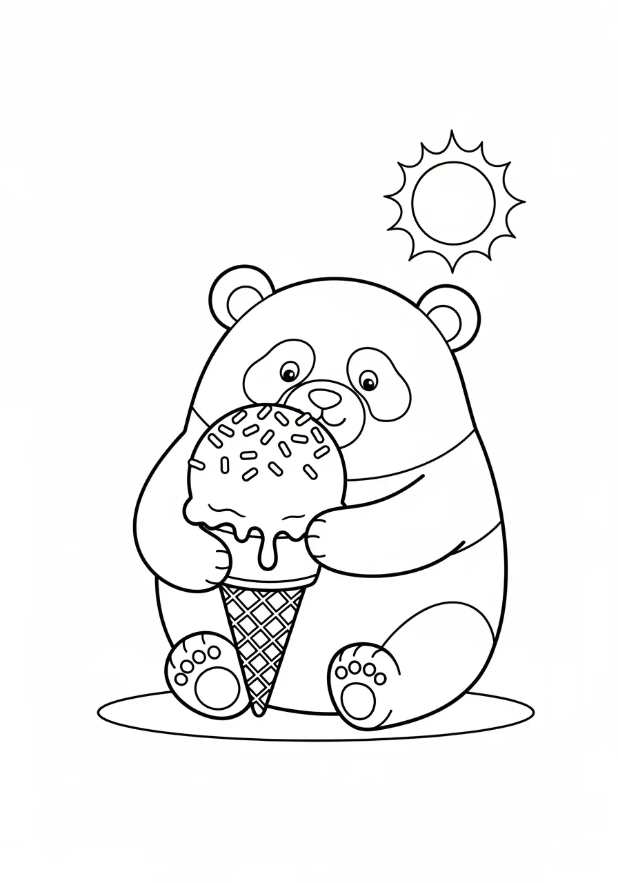 Charming Hard Panda Ice Cream Page
