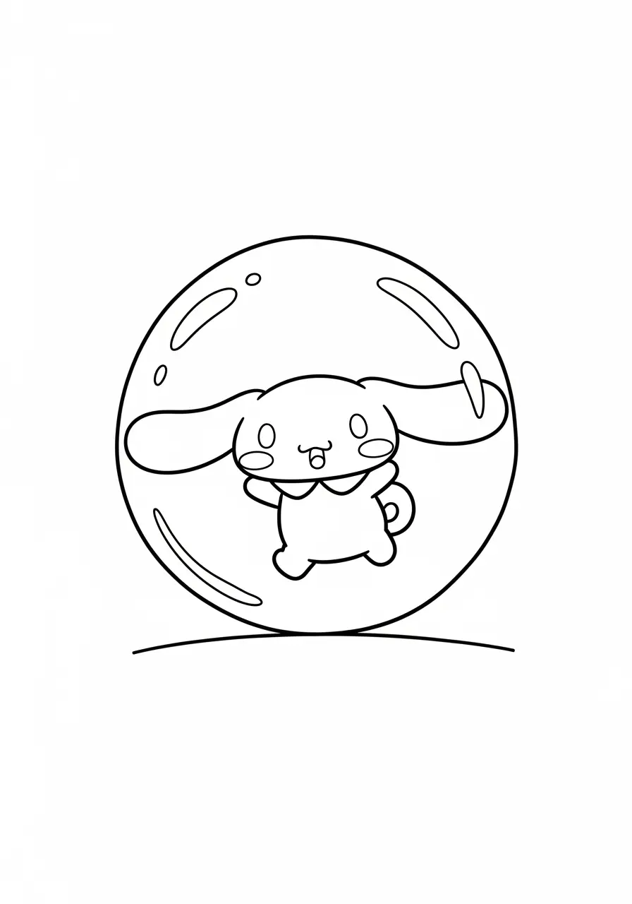 Cinnamoroll Bubble Coloring Page