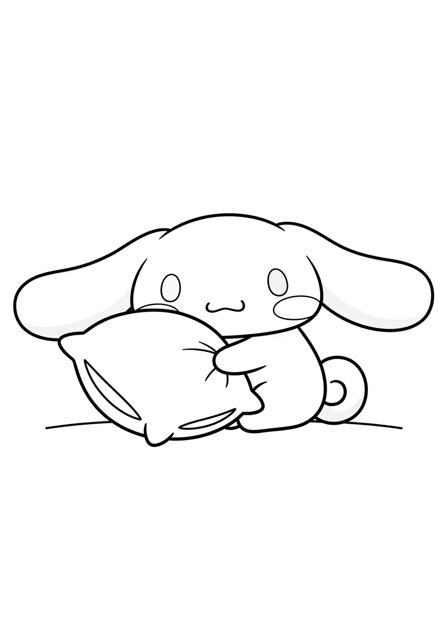 Cinnamoroll Pillow Coloring Page