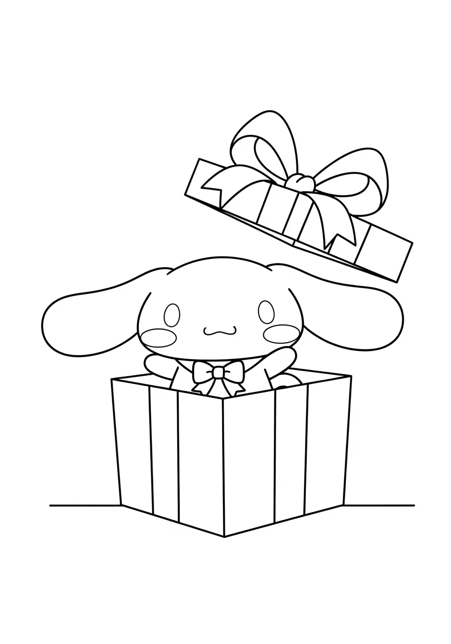 Cinnamoroll Present Coloring Page