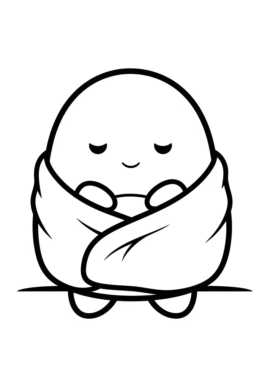 Cozy Blanket Squishmallow Coloring Page