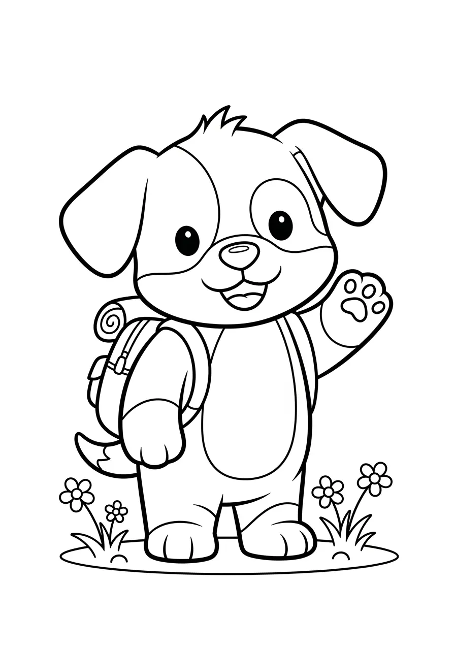 Cute Puppy Sanrio Coloring Page