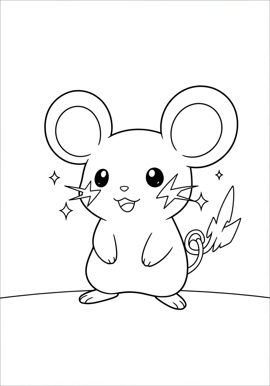 Electric Pokemon Coloring Page Sparkles