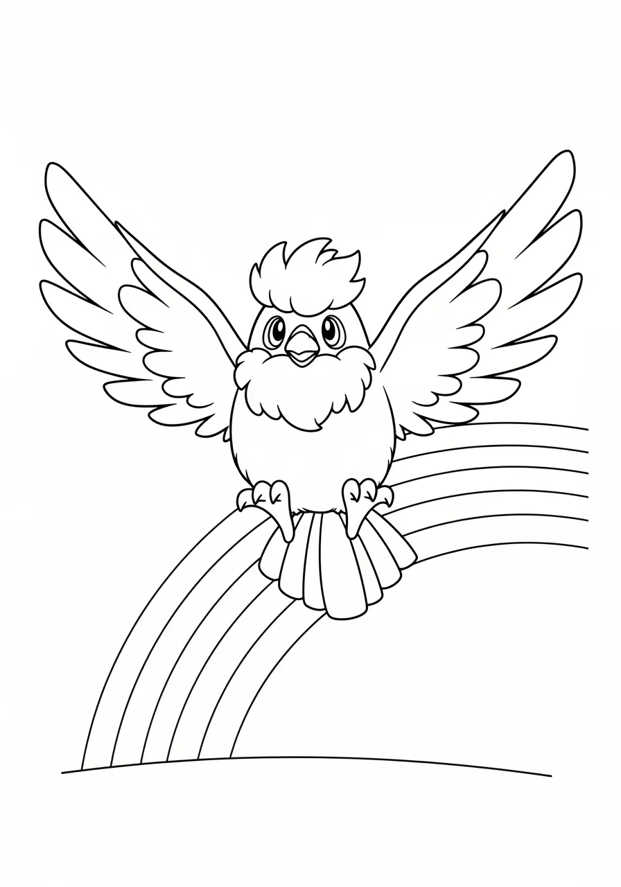 Flying Pokemon Coloring Page Clouds