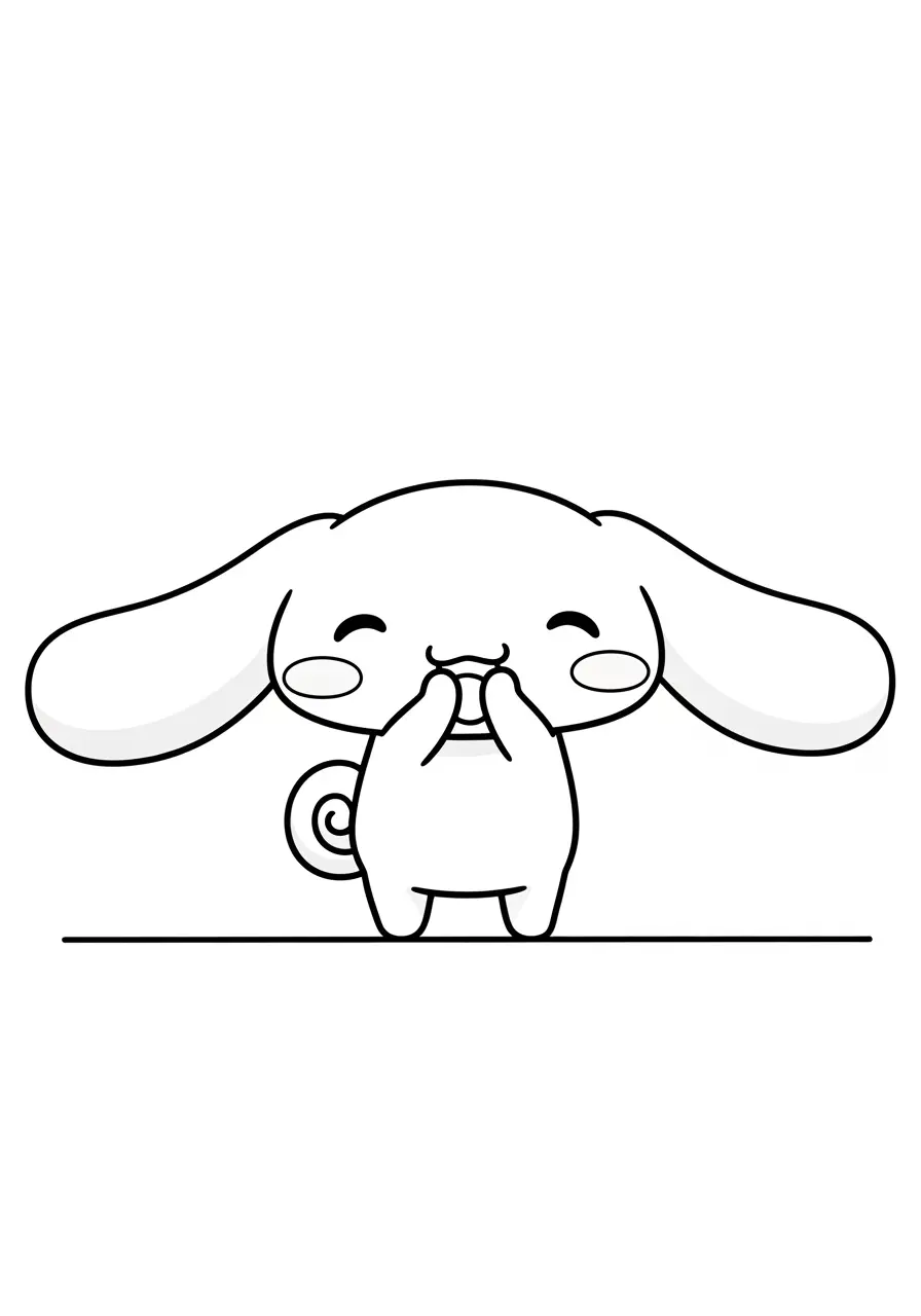 Giggling Cinnamoroll Coloring Page