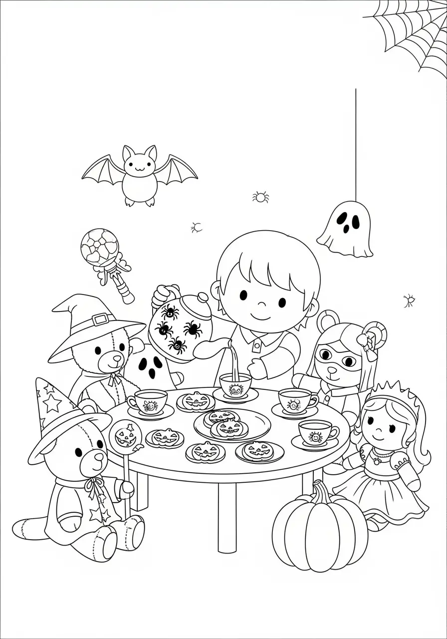 30 Süße Halloween-Ausmalbilder - Schöne Kostenlose Downloads - Cute