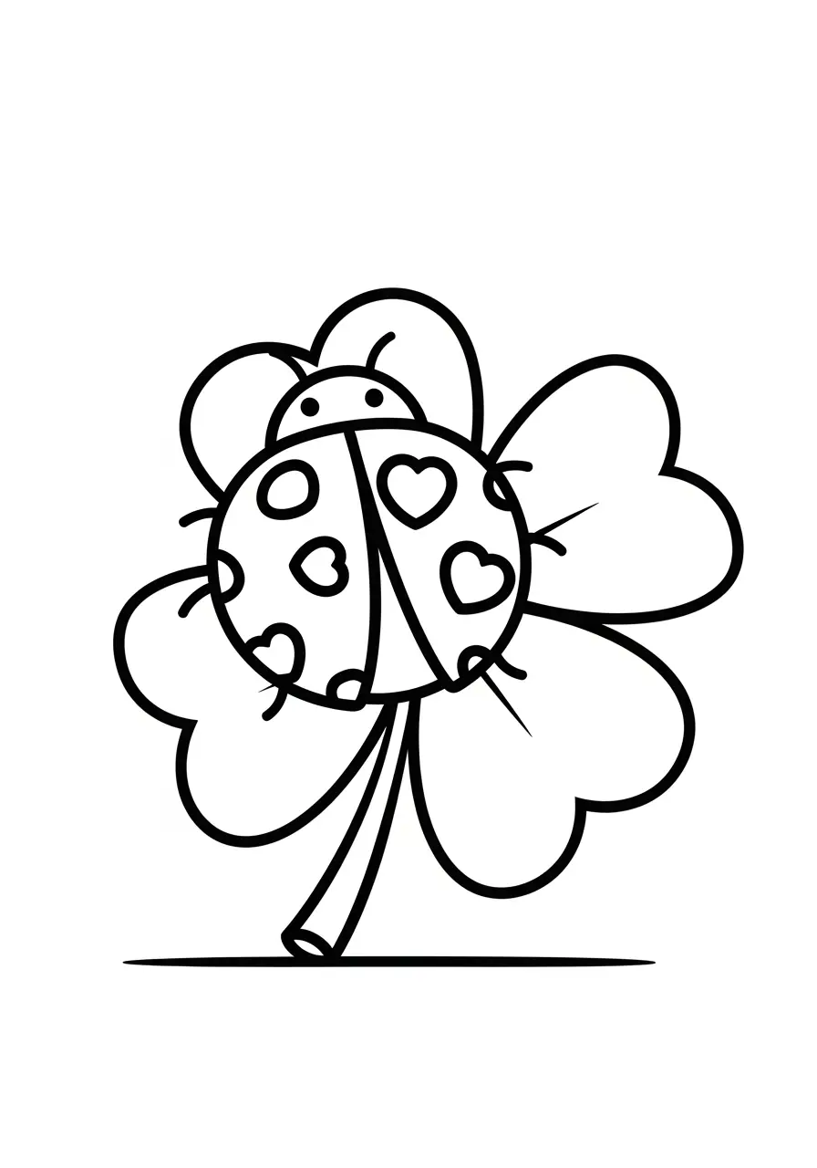Happy Ladybug Sanrio Coloring Page