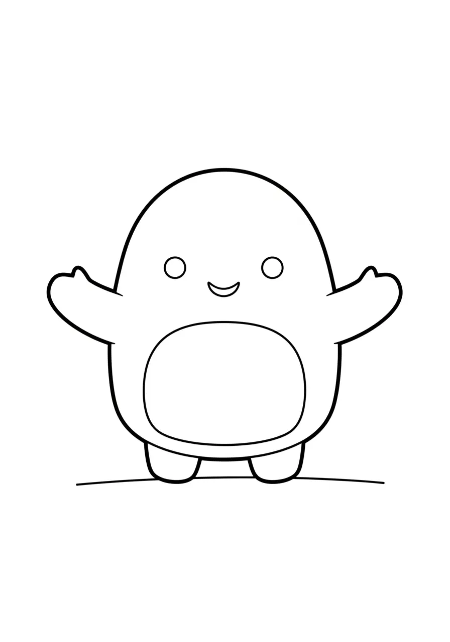 Hugging Squishmallow Coloring Page