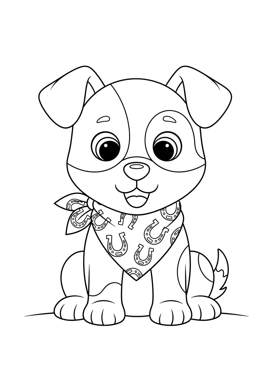 Lucky Puppy St. Patrick's Day Coloring Page
