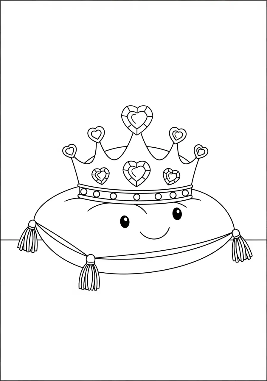 Royal Crown Fairy Tale Coloring Page