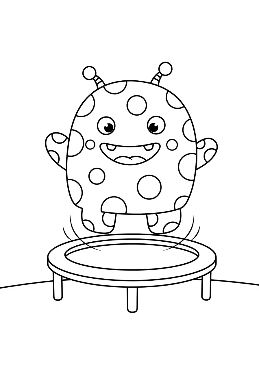 Spotted Monster Coloring Page
