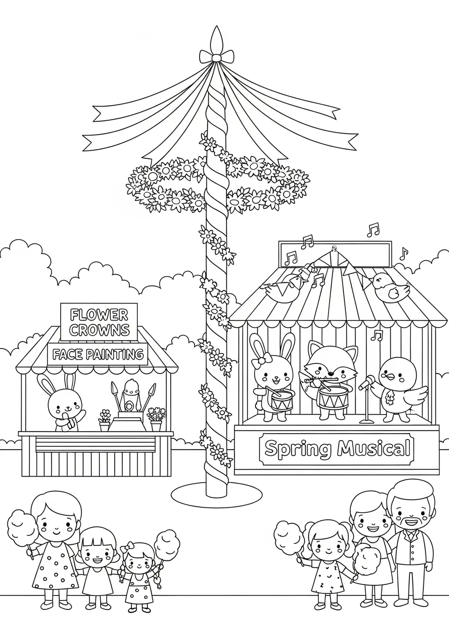 Spring Festival Coloring Page