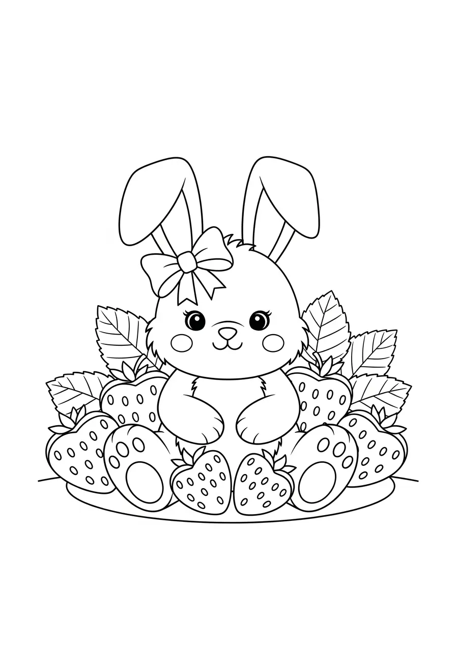 Sweet Bunny Sanrio Coloring Page