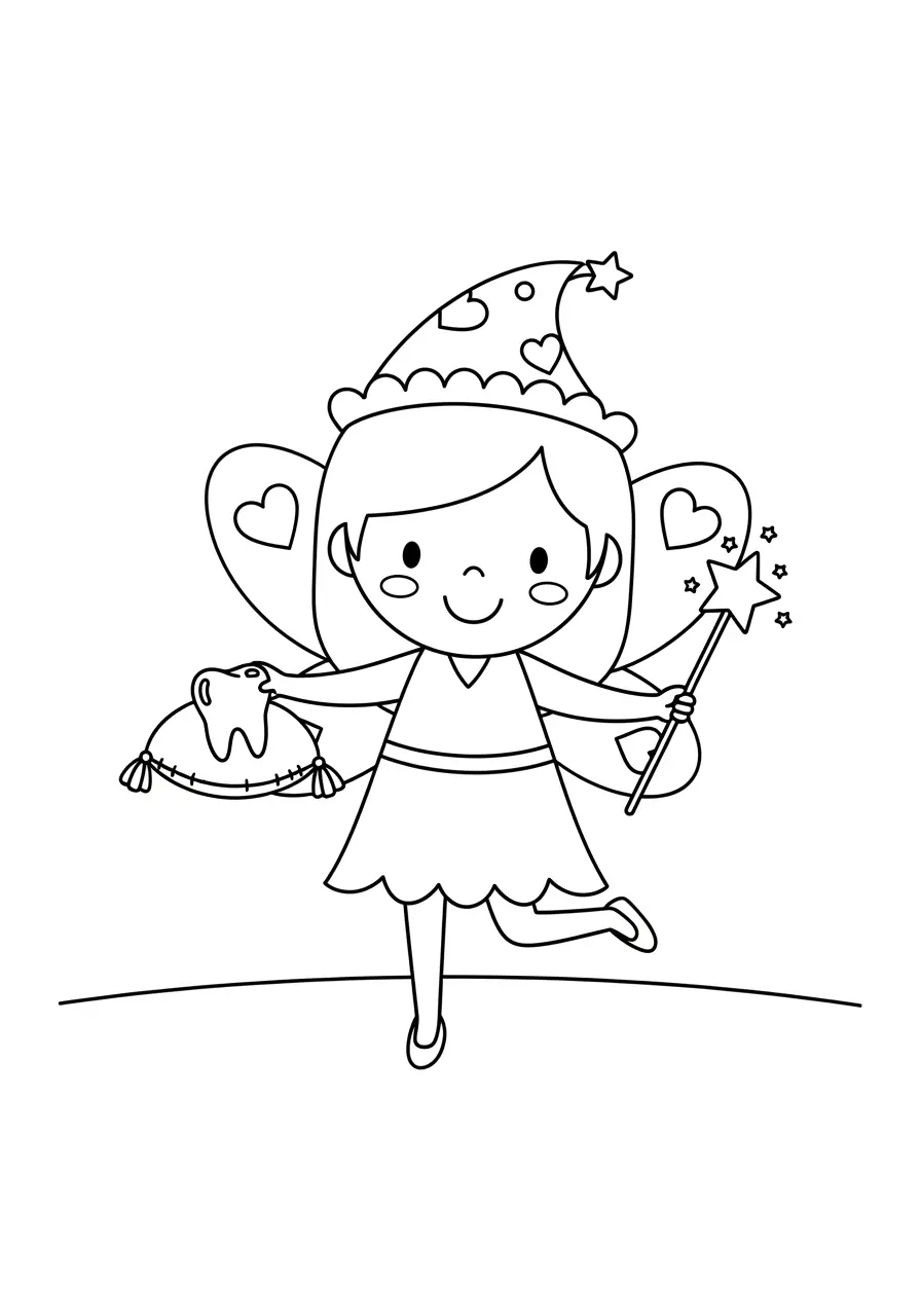 Sweet Tooth Fairy Coloring Page