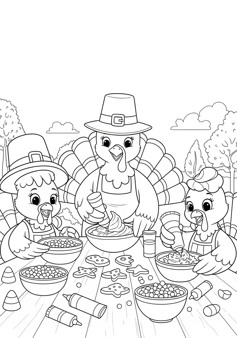 Sweet Turkey Cookie Decorating Party